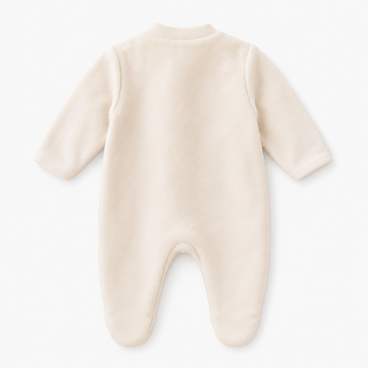 Babygrow de Bebé Elegance Bege com Detalhes em Renda