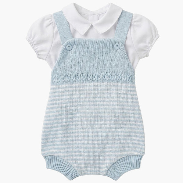 Macacão Infantil em Tricô de Algodão com Camisa
