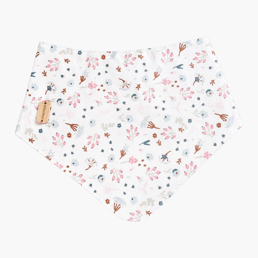 Babete Bandana Floral em Algodão