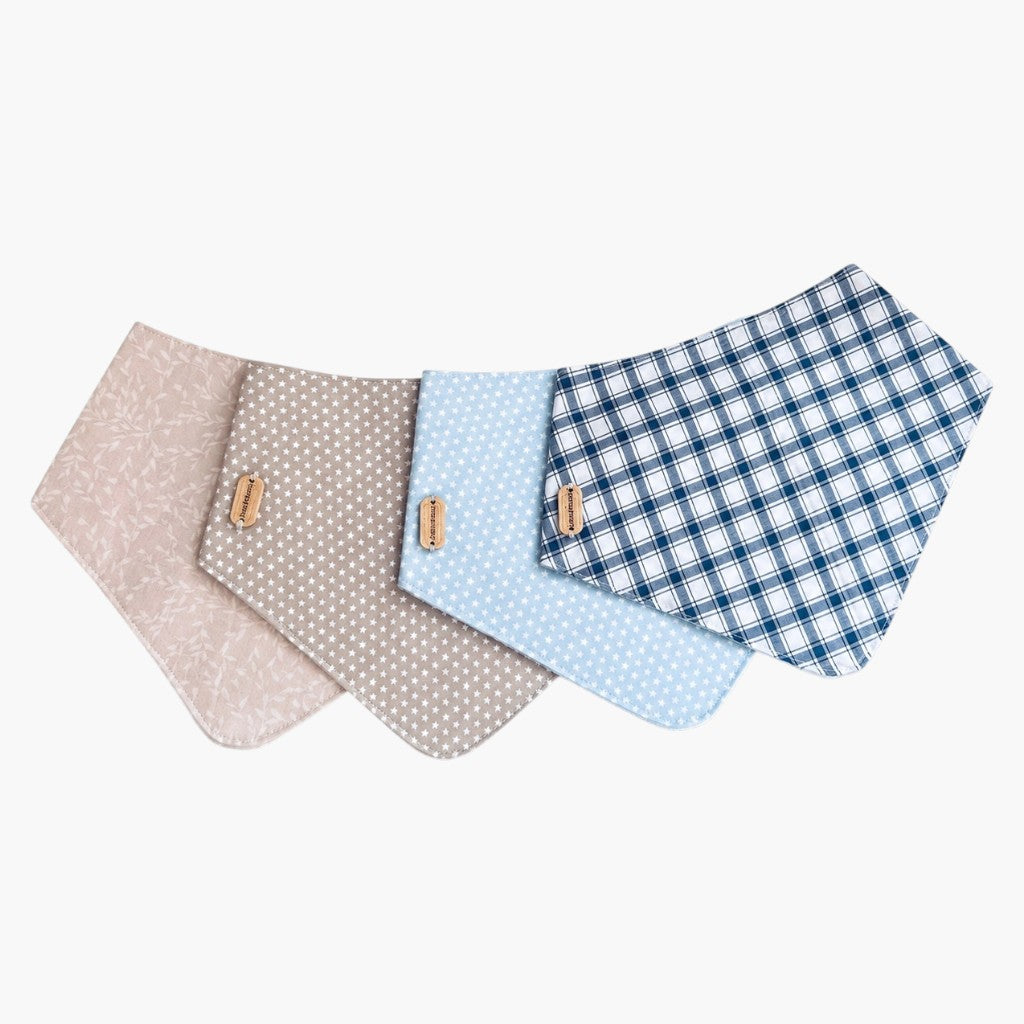 Pack de 4 Babetes Bandana em Algodão
