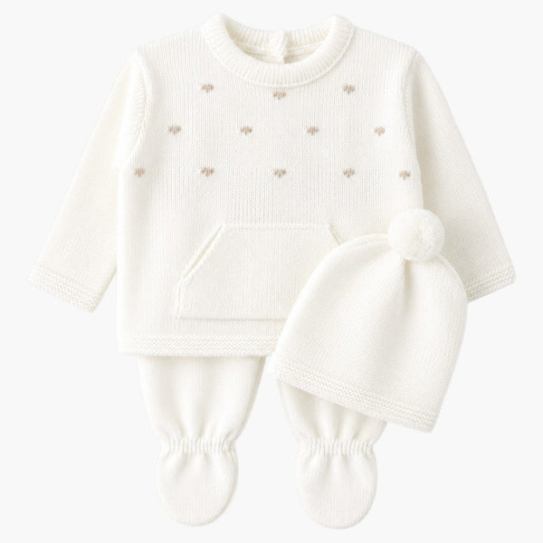 Conjunto de Malha para Bebé-3Peças