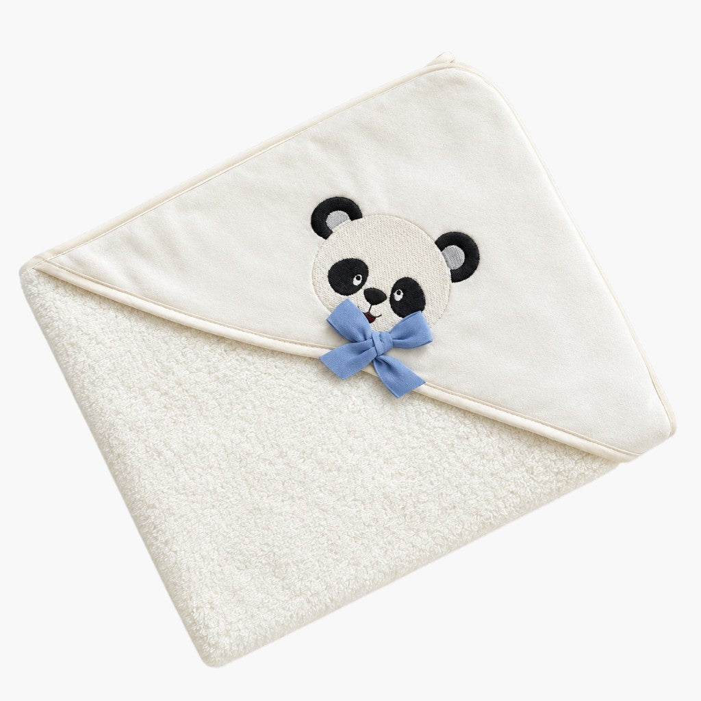 Toalha de Banho com Capuz para Bebé Panda 100% Algodão LOLO