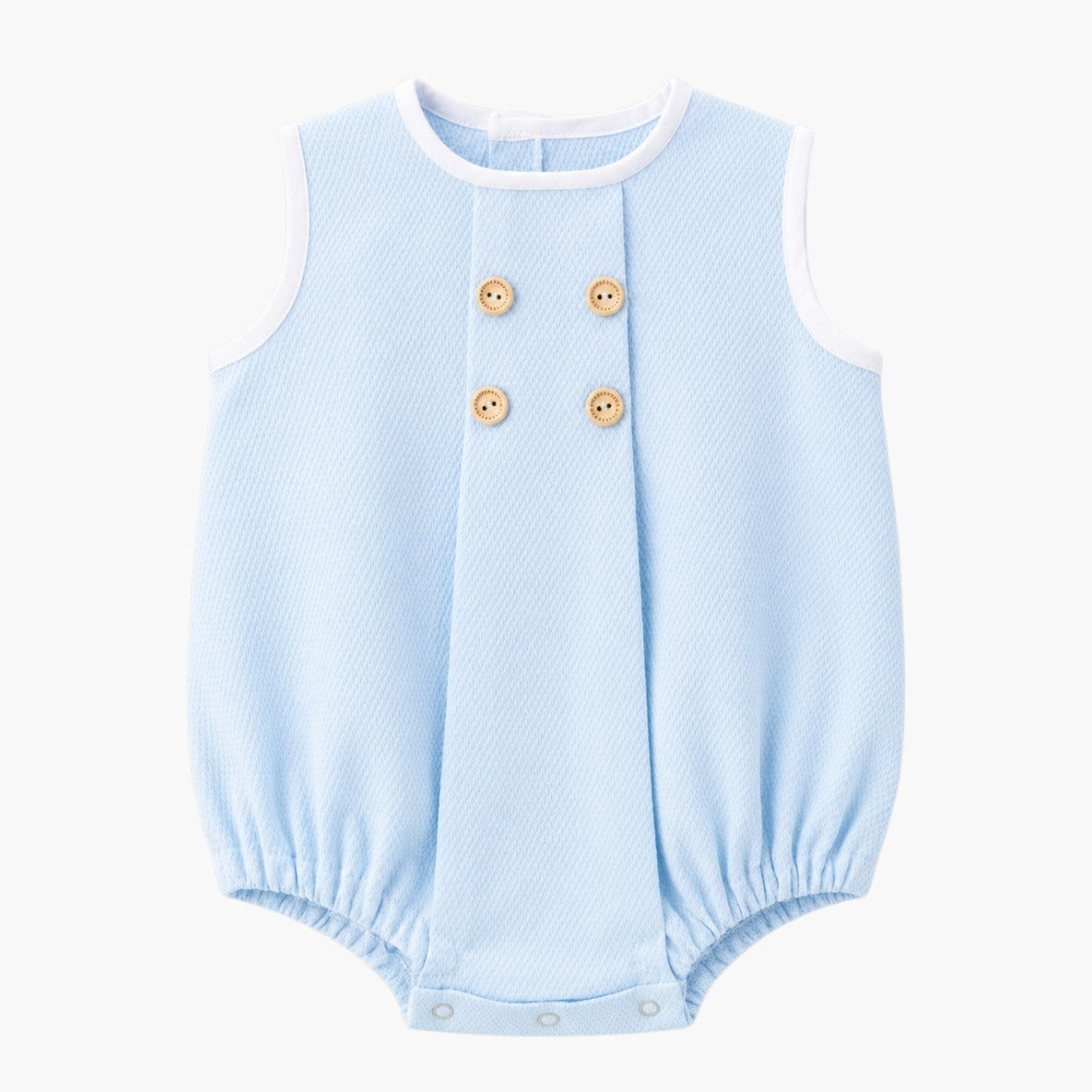 Fofo Infantil Azul com Botões Decorativos em Algodão