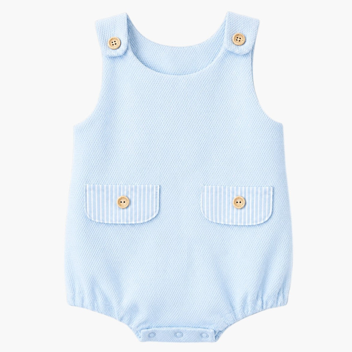 Fofo Infantil Azul Bebé com Bolsos Decorativos