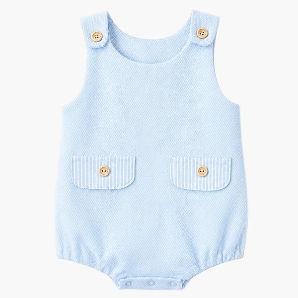 Fofo Infantil Azul Bebé com Bolsos Decorativos