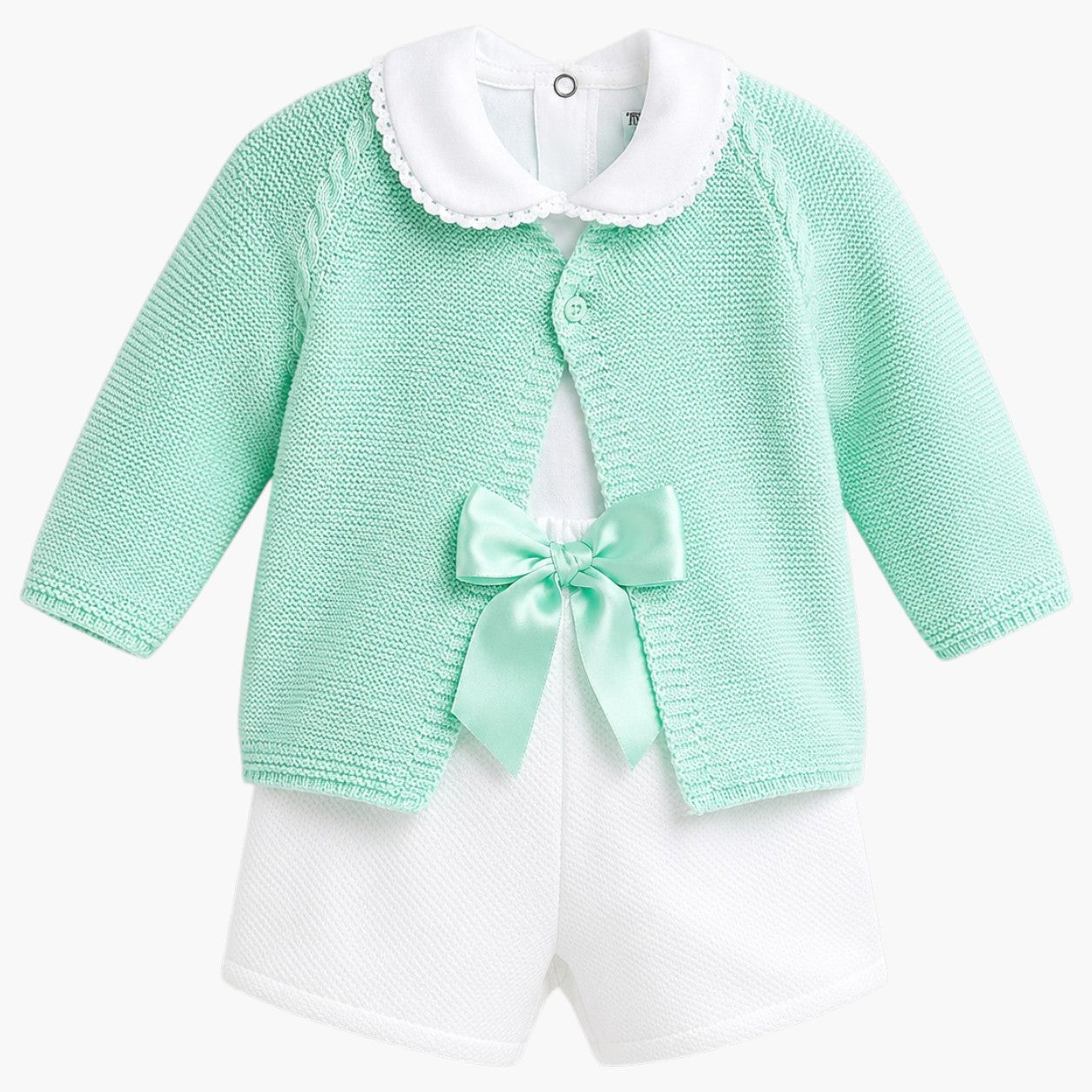 Conjunto de Bebé Verde Água-3 Peças