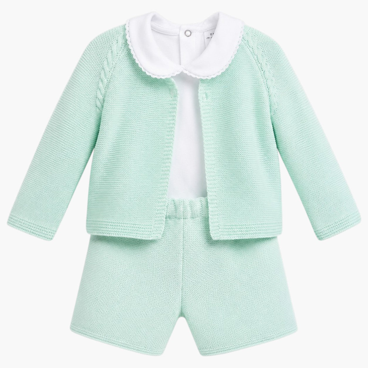Conjunto de Bebé Verde Água-3 Peças