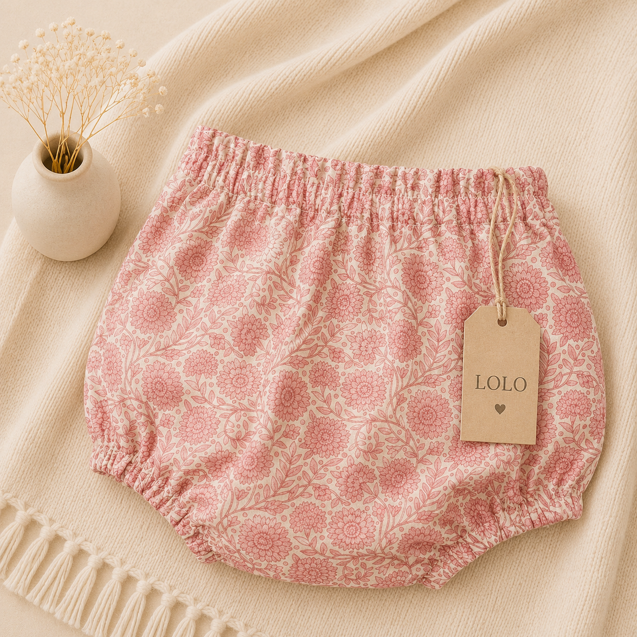 Tapa-Fraldas Floral Rosa