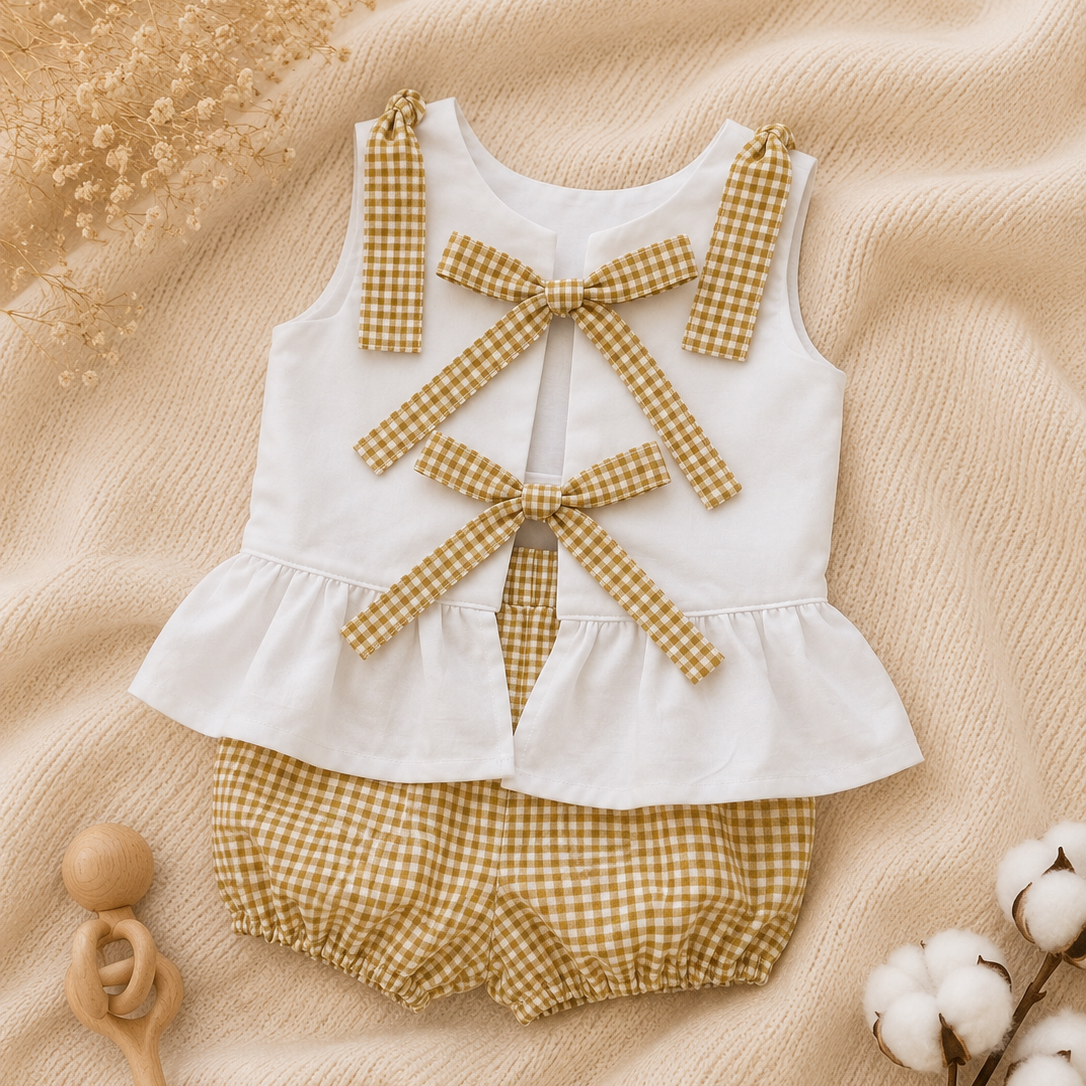 Conjunto Vichy Mostarda