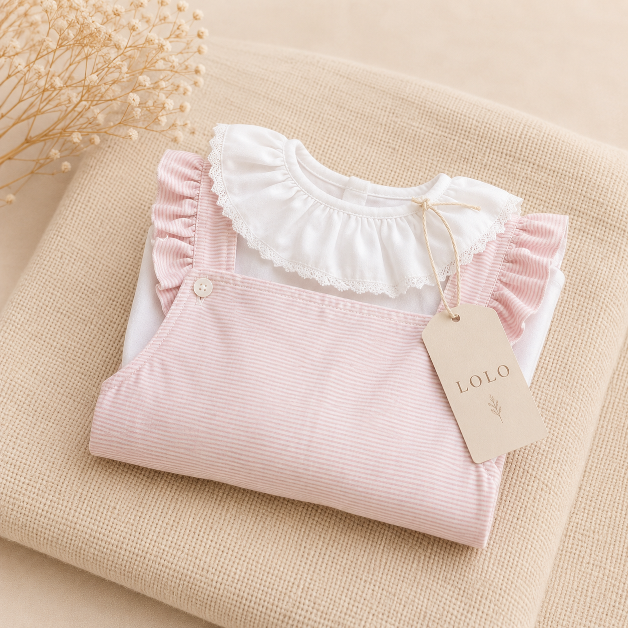 Conjunto Bebé Rosa Delicado Doce Elegância