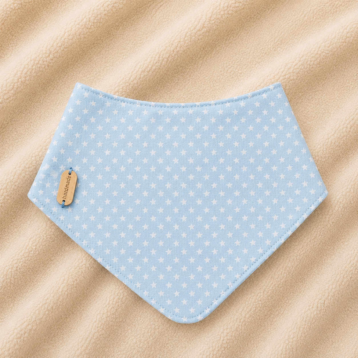 Babete Bandana Estrelas Azul em Algodão