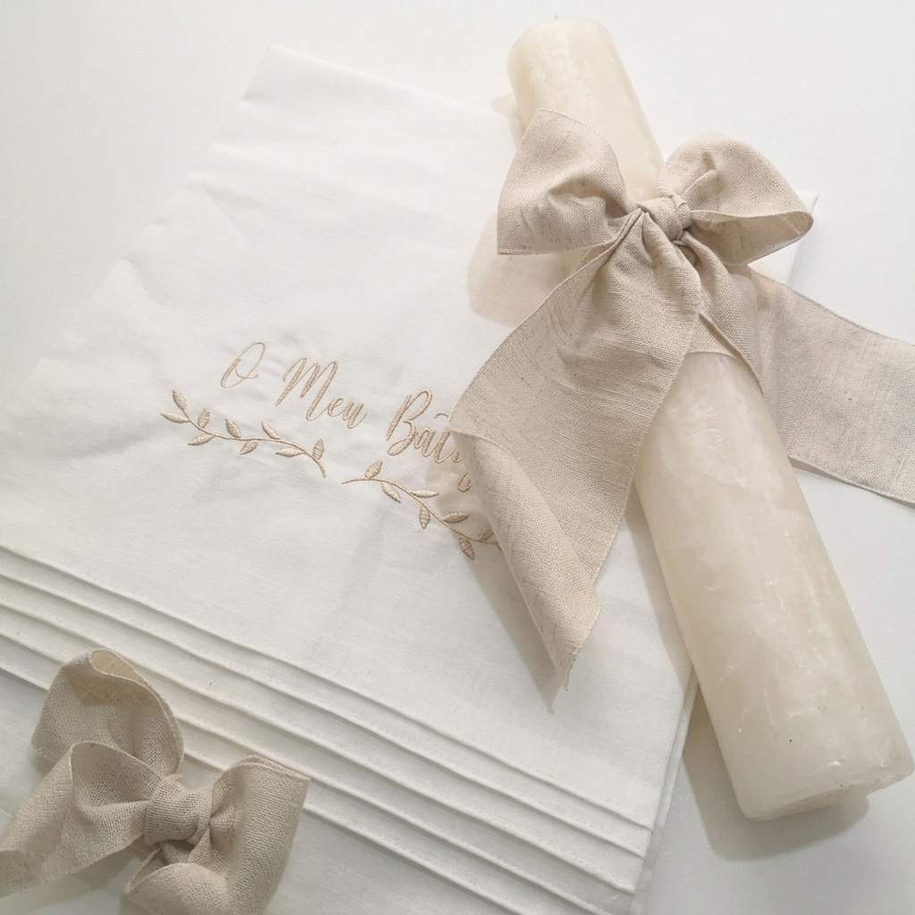 Conjunto de Batismo Clássico Verde Serenity Um Toque de Amor para um Dia Inesquecível