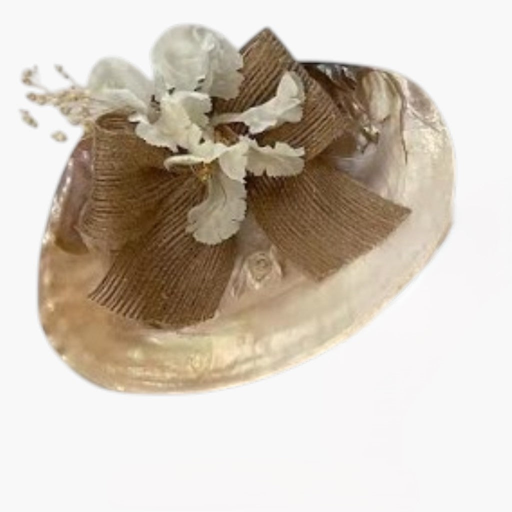 Concha Decorativa Elegance Natural para Batismo