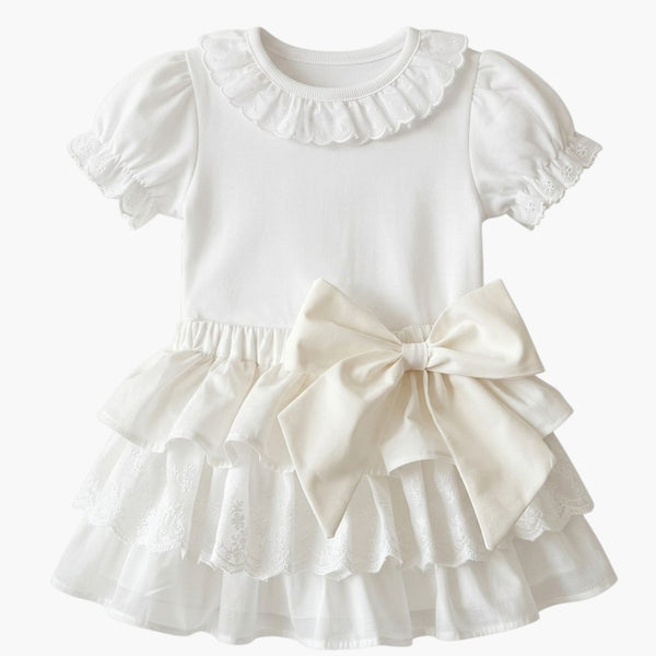 Saia Princesa de Folhos Branca Delicadeza e Conforto para Pequenas Encantadoras