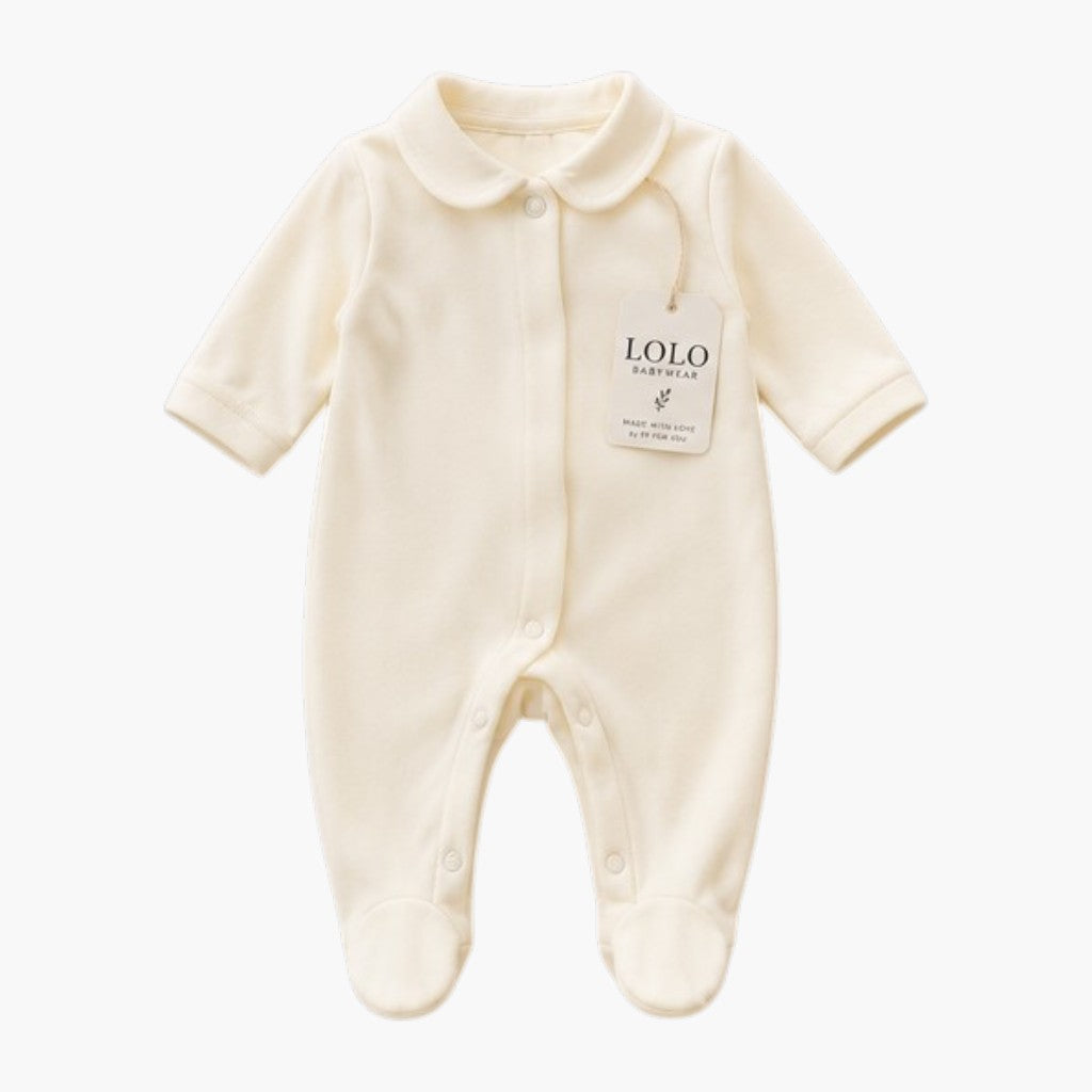 Babygrow Branco Pérola com Gola