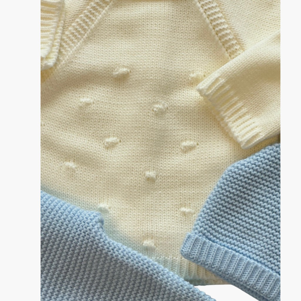 Conjunto Tricot Bebé Azul Céu Conforto e Ternura para os Primeiros Dias