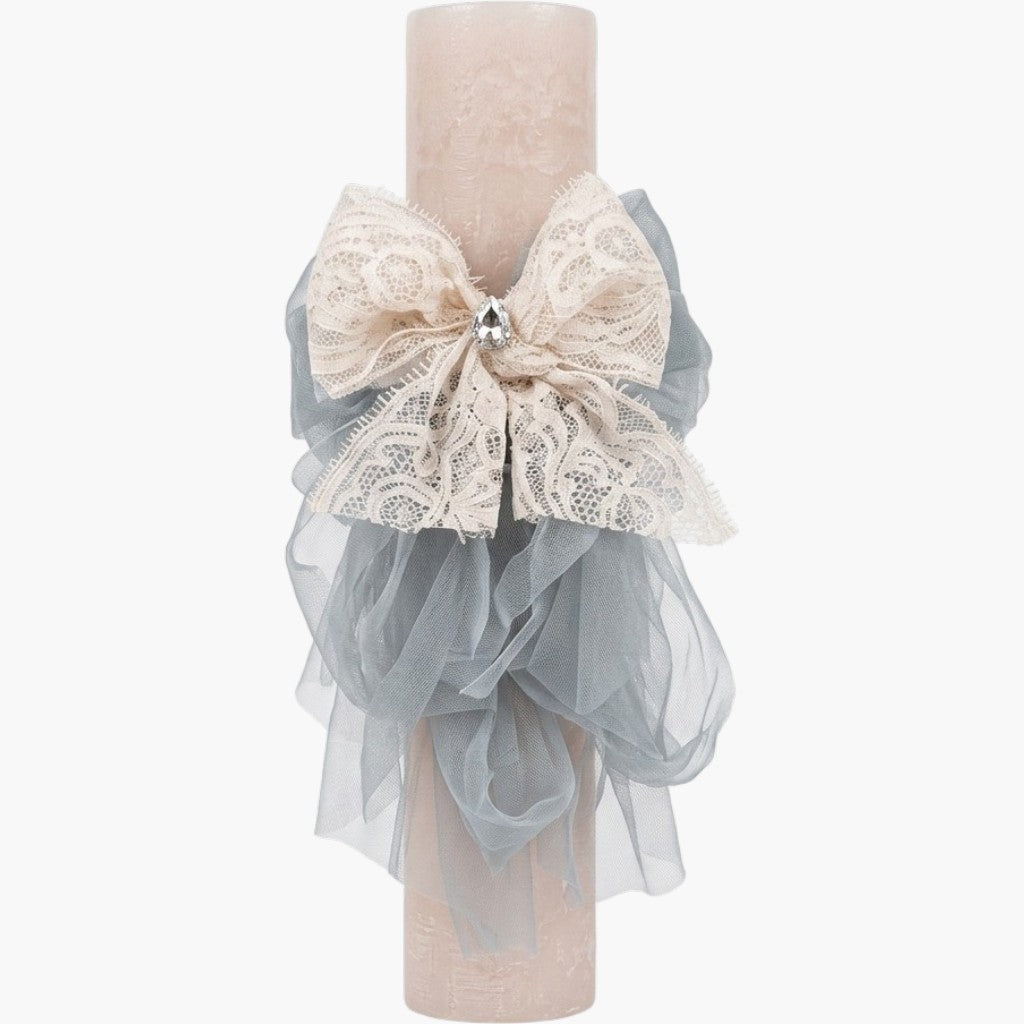 Vela de Batismo Royal Lace Elegância Exclusiva Personalizável