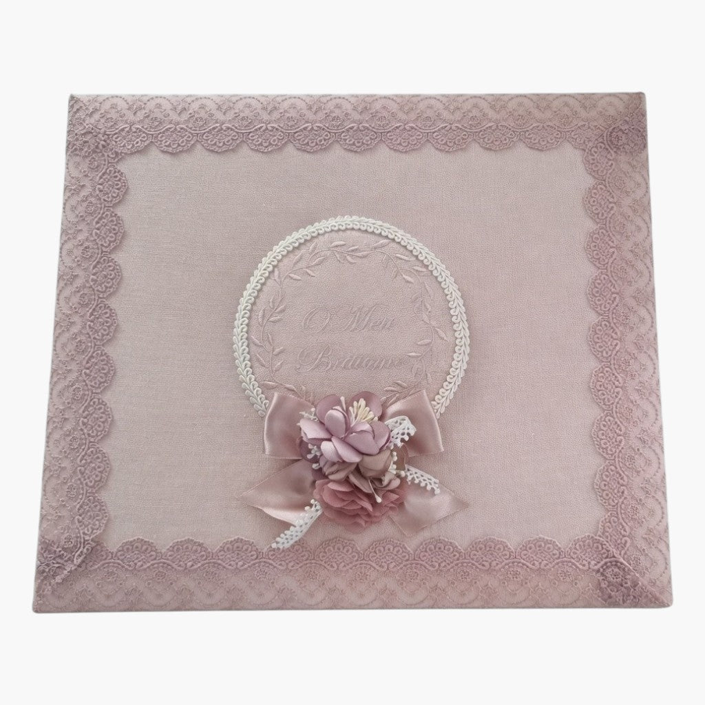 Caixa de Batismo Rosé Vintage Elegância e Sofisticação para Guardar Recordações Especiais