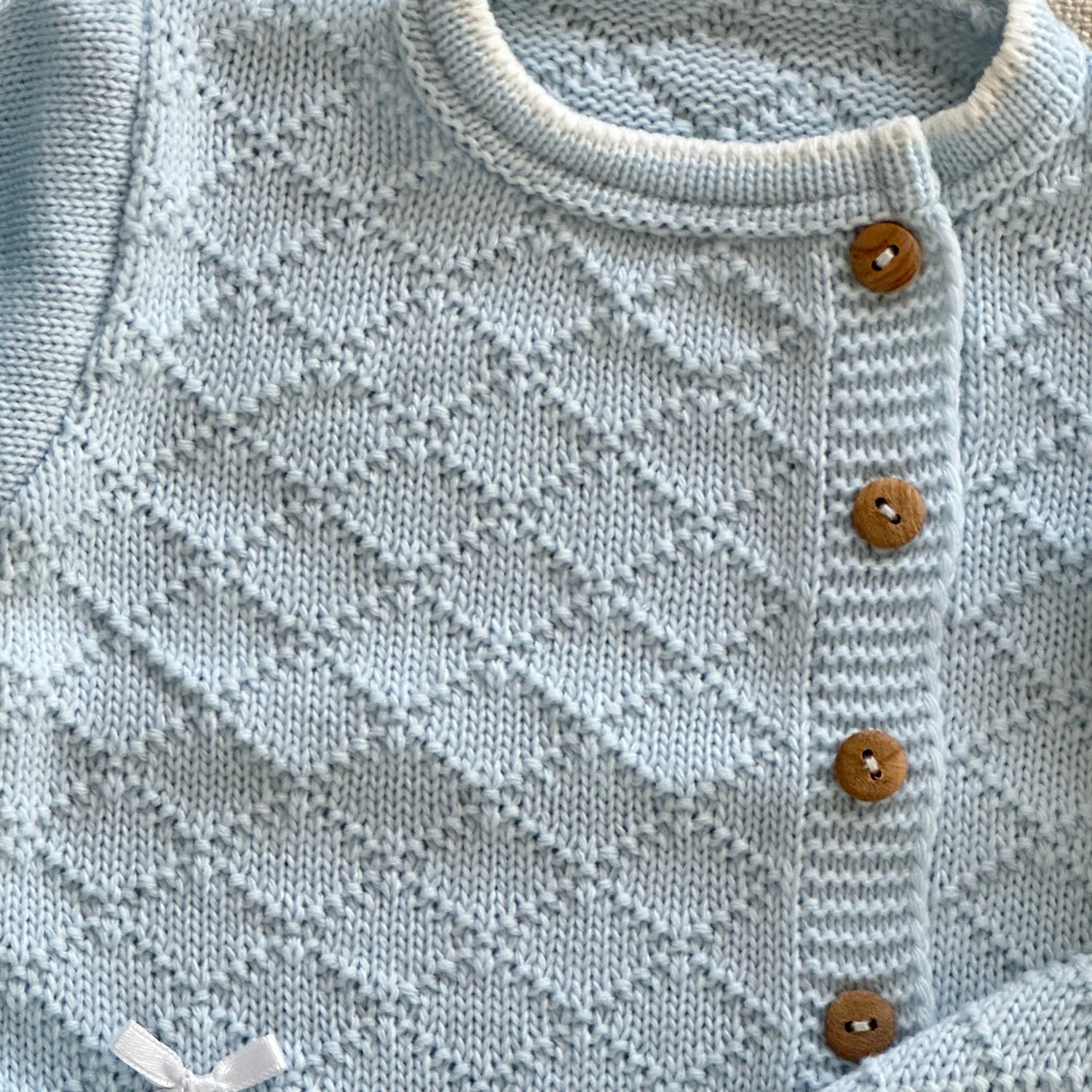 Conjunto de Bebé em Malha Azul Bebé 3 Peças 100% Algodão