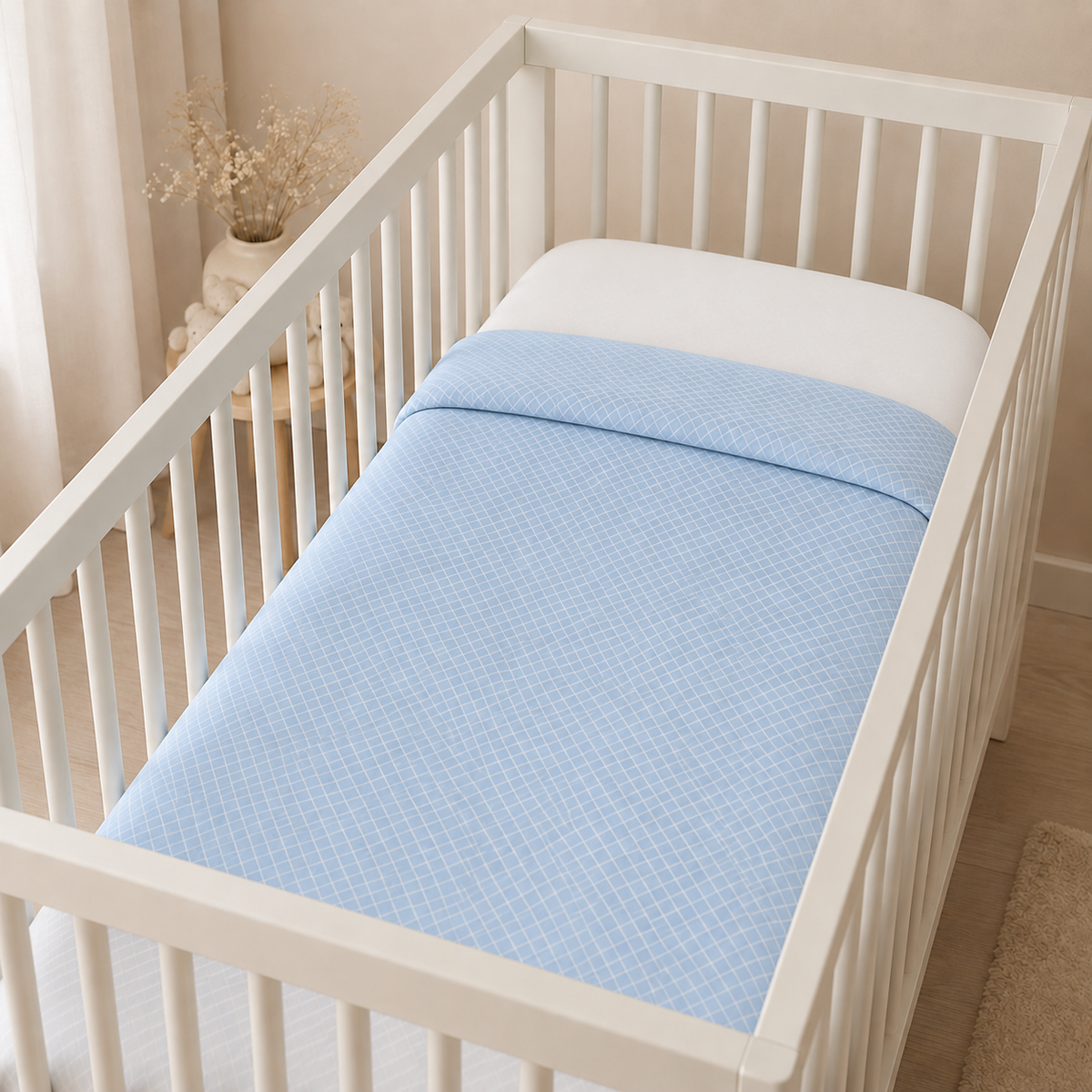 Edredão de Bebé Soft Blue com Padrão Geométrico